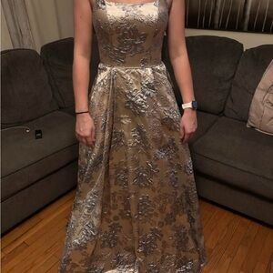 Elegant Floral Prom Gown